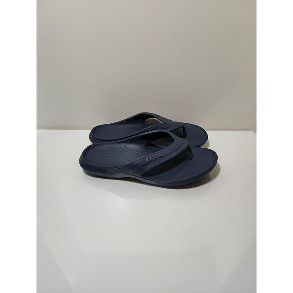 Crocs Thong Sandals Blue Size J2 - Picture 2 of 6